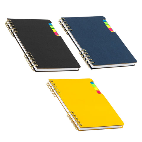 Praxis Recycled Spiral Notebook with Sticky Flags