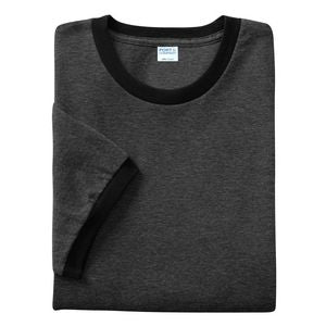 Dark Heather Gray/Jet Black Blank Fold View