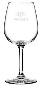 Merlot 12.75oz clear wine glass - Etched