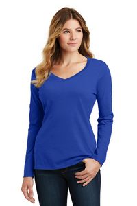 Port & Company® Ladies' Long Sleeve Fan Favorite™ V-Neck Tee