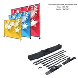 10' Exhibitor Expanding Display Kit, Media Wall, Backdrop, with Full Color Graphics, NO SETUP CHARGE