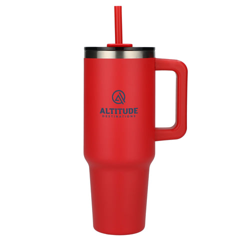 Pinnacle 40 oz Vacuum Insulated Eco-Friendly Travel Tumbler With Straw