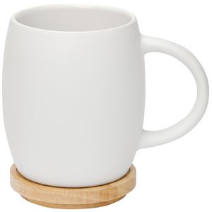 Hearth Ceramic Mug with Wood Lid/Coaster 15oz