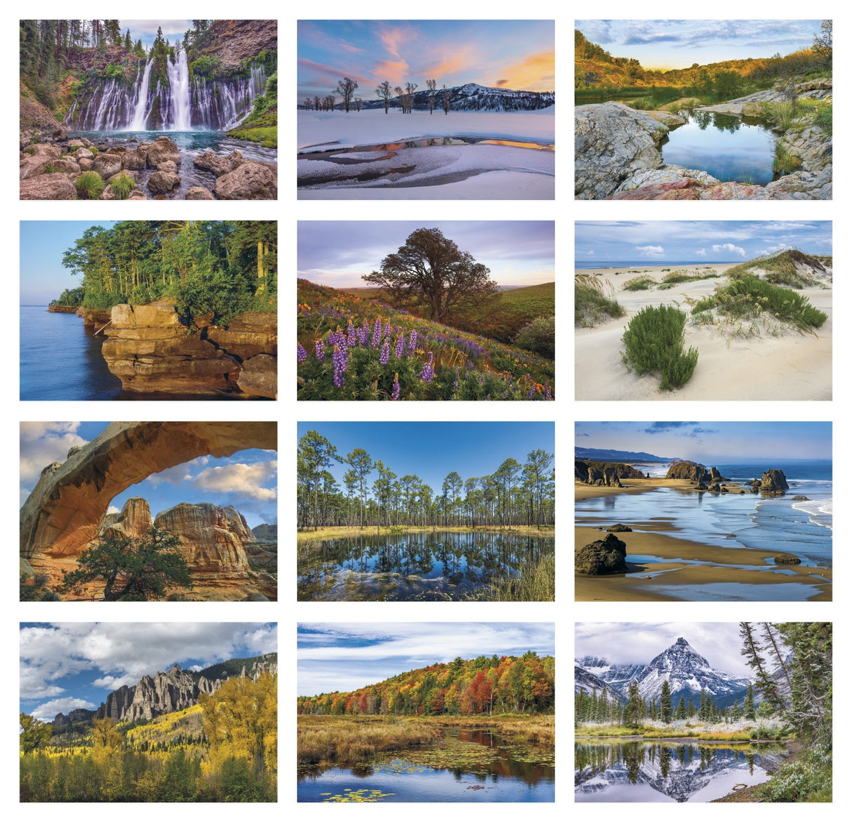 HotLine Products Scenic America Executive-White Ad Calendar month image