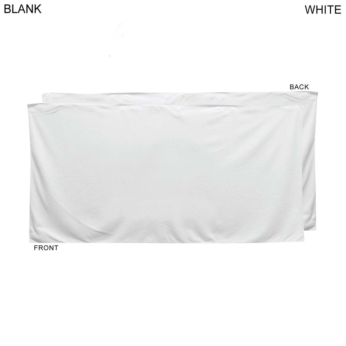 Heavier Weight, Plush Velour Terry Cotton Blend Beach Towel, Sublimated Logo Edge to Edge (30"x60")