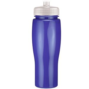 24 Oz. Contour Bottle w/ Push Pull Lid - Solid Colors