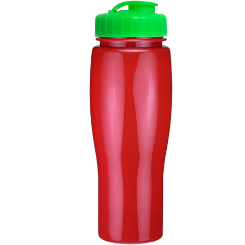 24 Oz. Contour Bottle w/ Flip Top Lid - Solid Colors