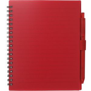 5.5'' x 7'' FSC® Recycled Spiral Notebook w/ RPET Pen