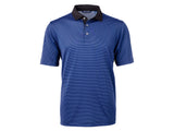 Cutter & Buck Virtue Eco Pique Micro Stripe Recycled Mens Big & Tall Polo