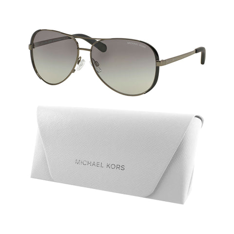 Michael Kors Chelsea Sunglasses, Gunmetal/Black, Size 59