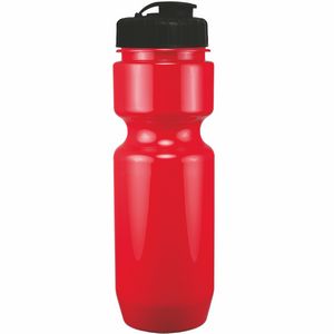 22 Oz. Bike Bottle w/ Flip Top Lid - Solid Colors