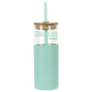 Stirling 18 oz Glass Tumbler with Silicone Sleeve & PP Straw