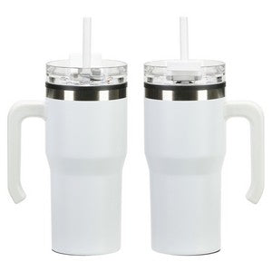 Outback 20 oz Stainless Steel/Polypropylene Mug with Lid and Straw