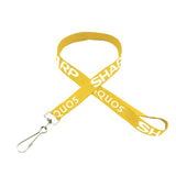 5/8" Silkscreened Flat Lanyard w/ J Hook