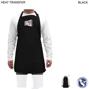 000592 Twill Bib Apron, 25x28, No Pockets, Adjustable Neck, Heat Transfer logo, In Stock