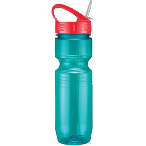 26 Oz. Translucent Jogger Bottle w/ Sport Sip Lid and Straw