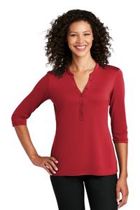 Port Authority® Ladies UV Choice Pique Henley Shirt