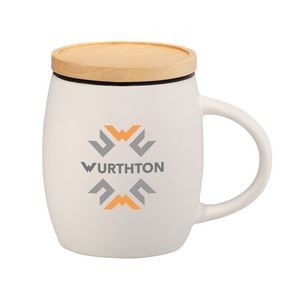 Hearth Ceramic Mug with Wood Lid/Coaster 15oz