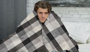 Plaid Wool Blanket, 50x60, Blank Only