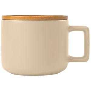 Café Virtuoso - 12 oz. Ceramic Mug with Bamboo Lid - Silkscreen