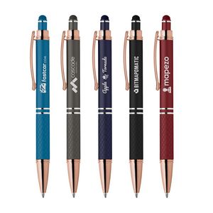 Phoenix Softy Rose Gold Classic Pen w/ Stylus - Laser