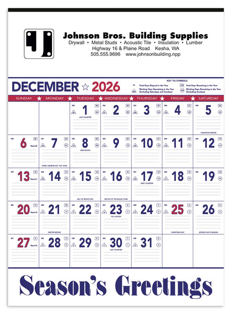 Triumph Calendars Patriotic Contractor Memo Calendar image