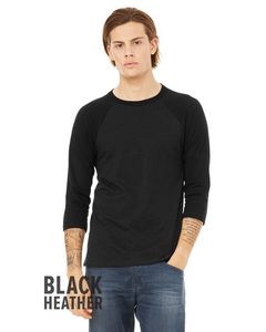 BELLA+CANVAS Unisex Three-Quarter Sleeve Baseball T-Shirt