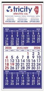 3-Month Display Apron Calendar