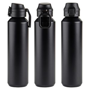 Nexus 27 oz Recycled Aluminum Bottle with Flip-Top Lid and Carabiner