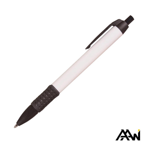 Widebody Grip Pen Glossy White Barrel - Matte