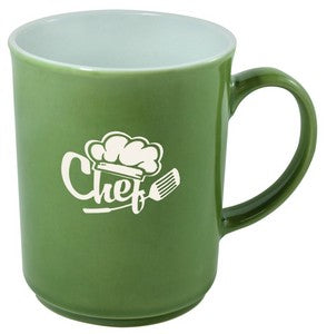 Cyprus 2tone green/white 14oz mug in a Ripple gift box - Etched