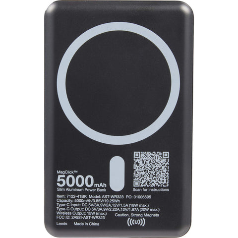 MagClick™ 5,000 mAh Slim Aluminum Power Bank