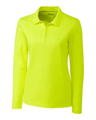 Clique Spin Eco Performance Pique Long Sleeve Womens Polo