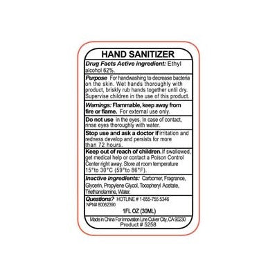 1.0 oz Antibactirial Hand Sanitizer Gel