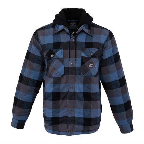 Berne Heartland Flannel Hooded Shacket - Men's