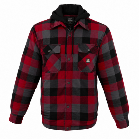 Berne Heartland Flannel Hooded Shacket - Men's