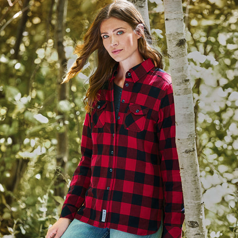 Women's SPRUCELAKE Roots73 Long Sleeve Button Up Flannel Shirt