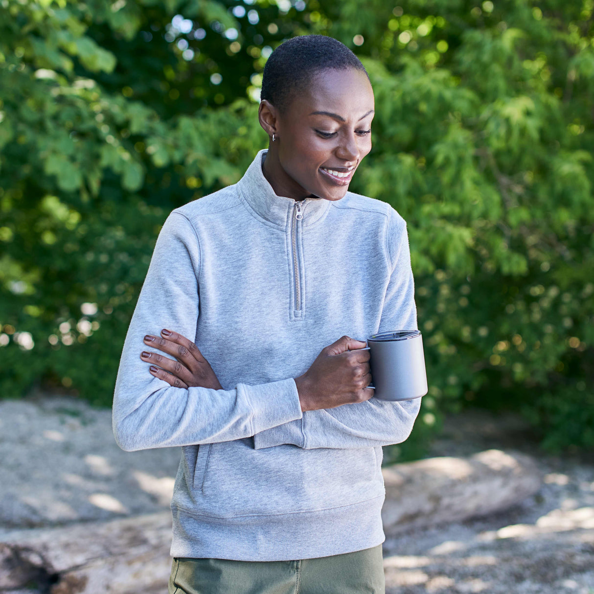 000381 Women's PADDLECREEK Sueded Fleece Quarter Zip Pullover