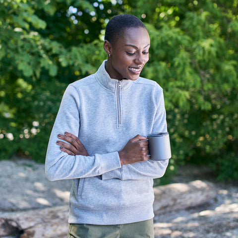 000381 Women's PADDLECREEK Sueded Fleece Quarter Zip Pullover