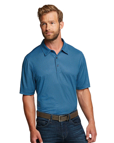 Cutter & Buck Pike Mini Pennant Print Stretch Mens Big and Tall Polo