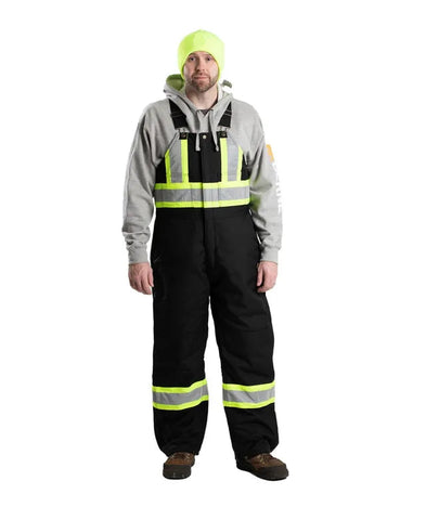 Berne Apparel Men's Safety Striped Arctic Insulated Bib Overall