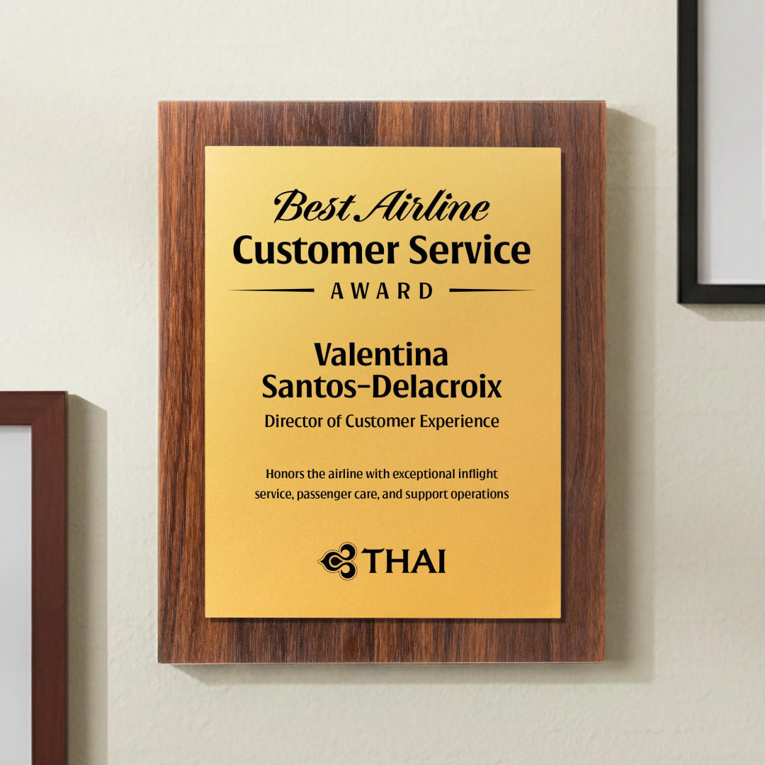 Millsboro Plaque - Walnut Finish/Gold