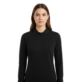 Birdie Ladies Long Sleeve Pique Mesh Polo Shirt