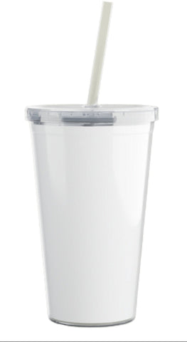000001 Custom Plastic Tumbler with Straw