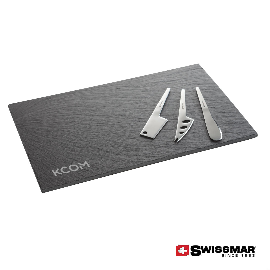 Swissmar Slate Serving Board With 3pc Cheese Knives - Thumbnail 2