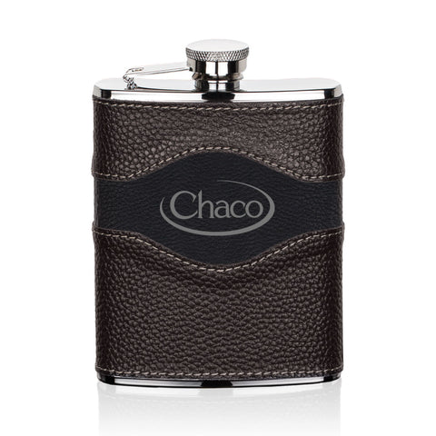 Colchester Hip Flask -  Two-Tone Leather