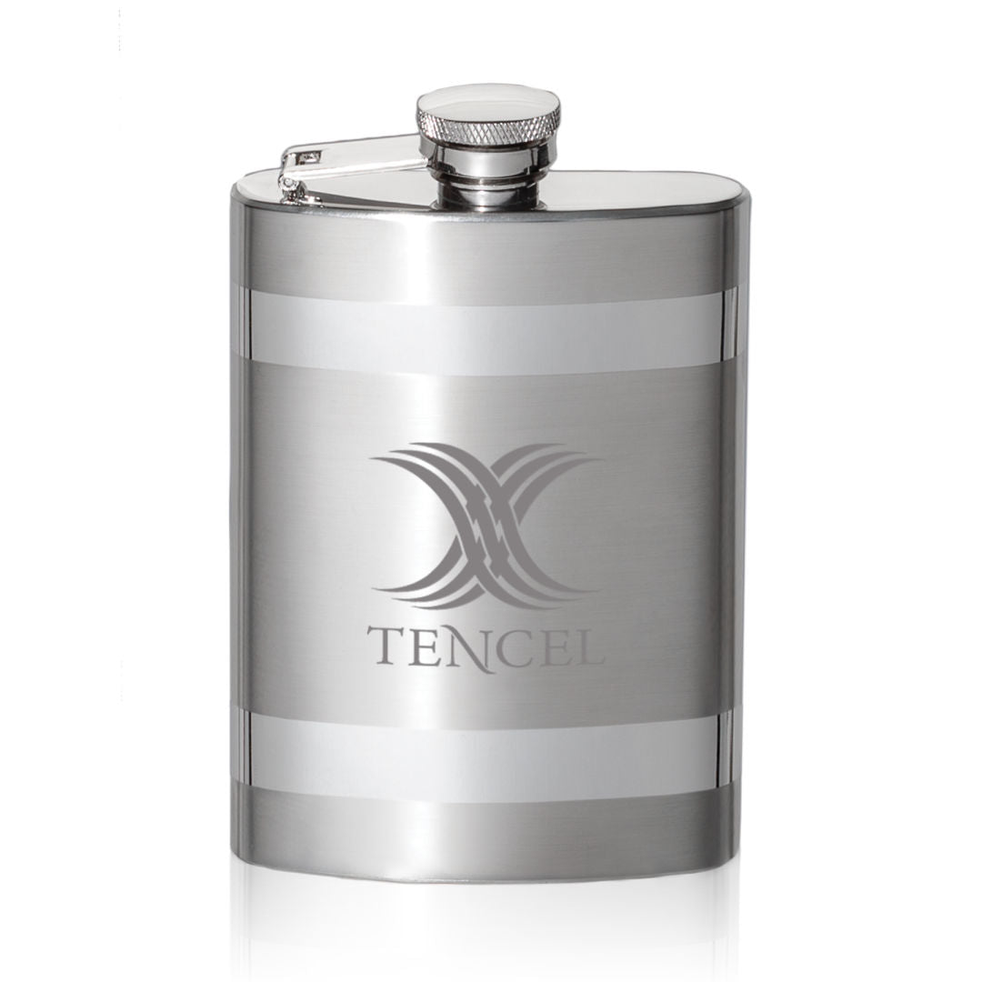 Pecora Hip Flask -  Brushed Stainless