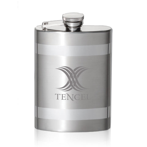 Pecora Hip Flask -  Brushed Stainless
