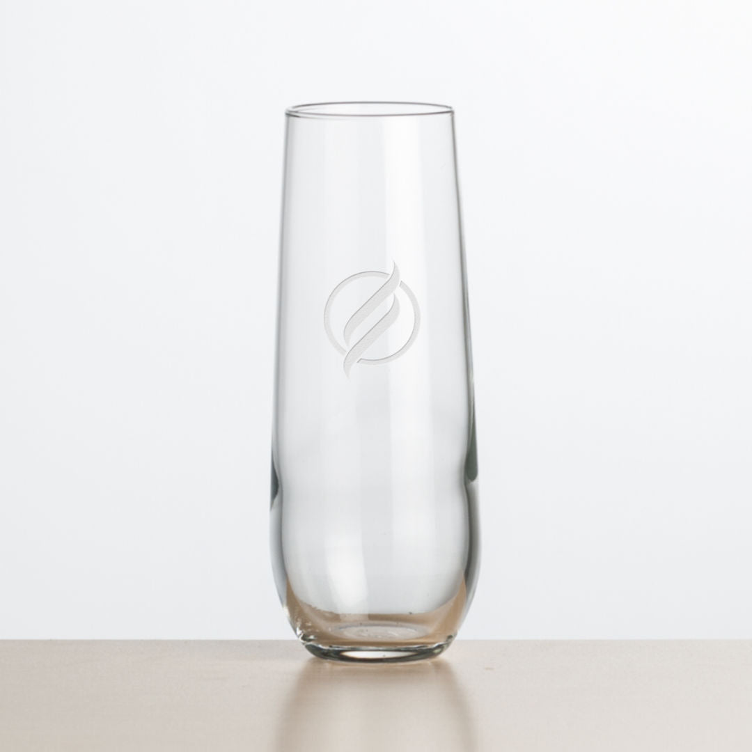 Ossington Stemless Flute - Deep Etch 8oz