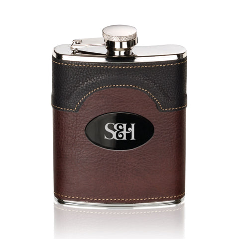 Regent Hip Flask -  Black Nickel Plate